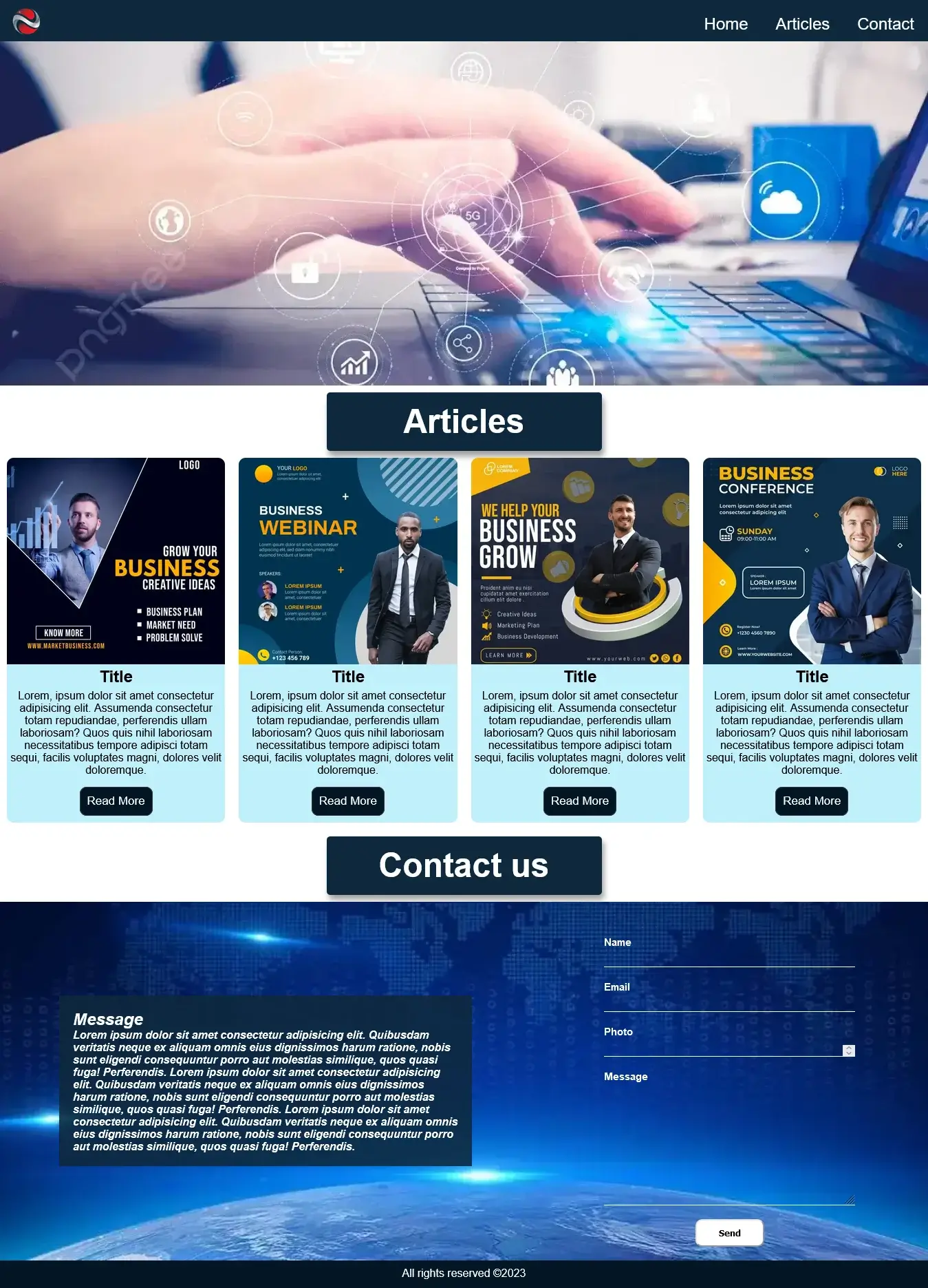 Landing Pages corporativa